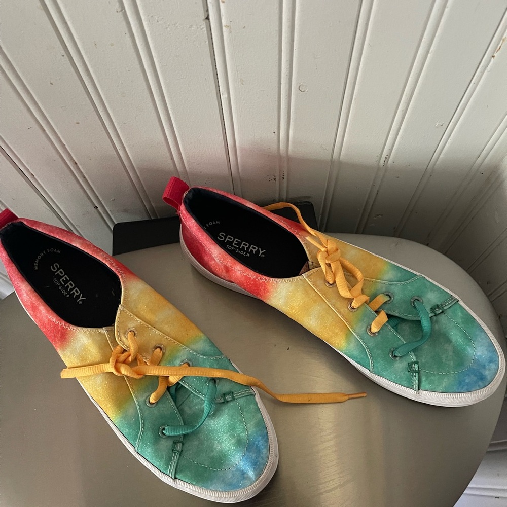 Sperry Red and Yellow Sneakers Vibrant Canvas Style